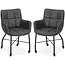 MX Sofa Dining room chair Maud - Anthracite (set of 2 pieces)