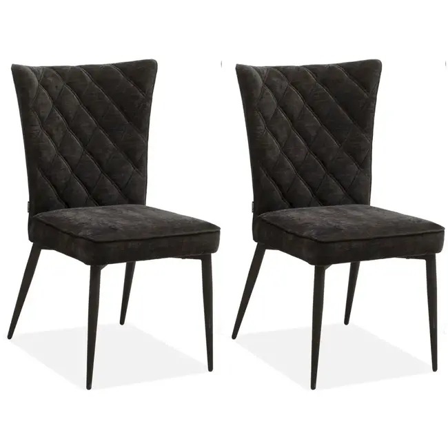 MX Sofa Krzesło do jadalni Ferry - Black (zestaw 2 krzeseł)