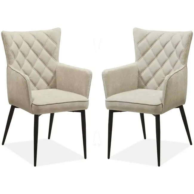 MX Sofa Fleur - Toffee Esszimmerstuhl (Set mit 2 Stühlen)