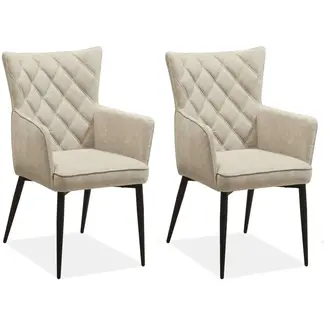 MX Sofa Fleur - Toffee Esszimmerstuhl (Set mit 2 Stühlen)