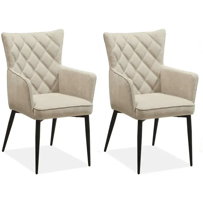 MX Sofa Chaise de salle à manger Fleur - Toffee (lot de 2 chaises)