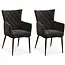 MX Sofa Dining room chair Fleur - Black (set of 2 chairs)