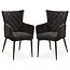 MX Sofa Chaise de salle à manger Fleur - Black (lot de 2 chaises)