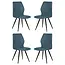 RV Design Krzesło do jadalni Razz - Crest Petrol Blue (zestaw 4 krzeseł)
