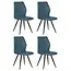 RV Design Chaise de salle à manger Razz - Crest Bleu Pétrole (lot de 4 chaises)