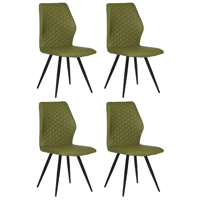 RV Design Chaise de salle à manger Razz - Crest Green (lot de 4 chaises)