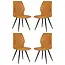 RV Design Chaise de salle à manger Razz - Crest Jaune moutarde (lot de 4 chaises)