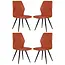 RV Design Krzesło do jadalni Razz - Crest Red (zestaw 4 krzeseł)