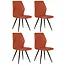 RV Design Chaise de salle à manger Razz - Crest Rouge (lot de 4 chaises)