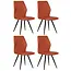 RV Design Eetkamerstoel Razz - Crest Rood (set van 4 stoelen)