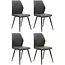 RV Design Chaise de salle à manger Razz - Crest Anthracite (lot de 4 chaises)