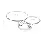 Modulax Coffee table ONTAKE double table top Ø80 cm and Ø57 cm