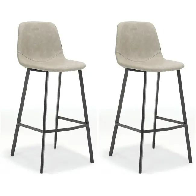 RV Design Chaise de bar Barita - Beige (lot de 2 chaises)