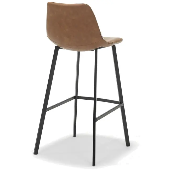 RV Design Chaise de bar Barita - Cognac (lot de 2 chaises)