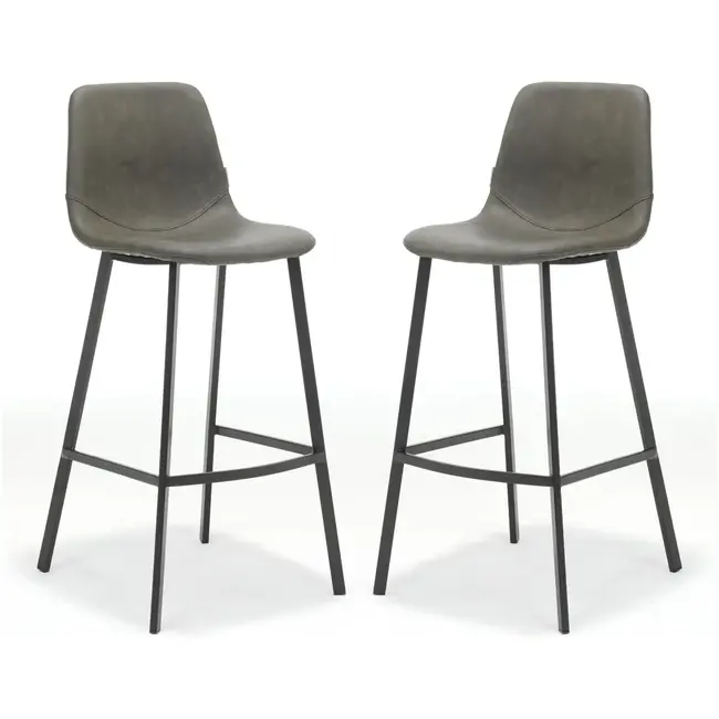 RV Design Chaise de bar Barita - Taupe (lot de 2 chaises)