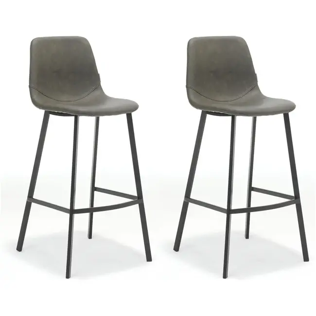 RV Design Chaise de bar Barita - Taupe (lot de 2 chaises)