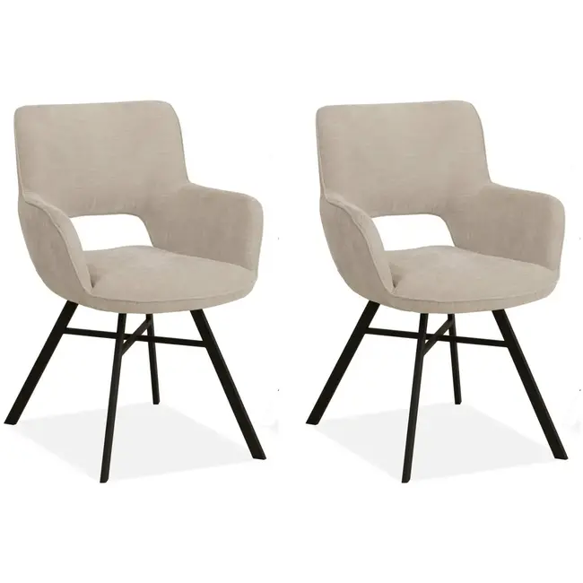 MX Sofa Chaise de salle à manger Mercury - Toffee (lot de 2 chaises)