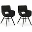 MX Sofa Eetkamerstoel Mercury - Black (set van 2 stoelen)