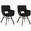 MX Sofa Krzesło do jadalni Mercury - Czarne (zestaw 2 krzeseł)
