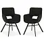 MX Sofa Dining room chair Mercury - Black (set of 2 chairs)