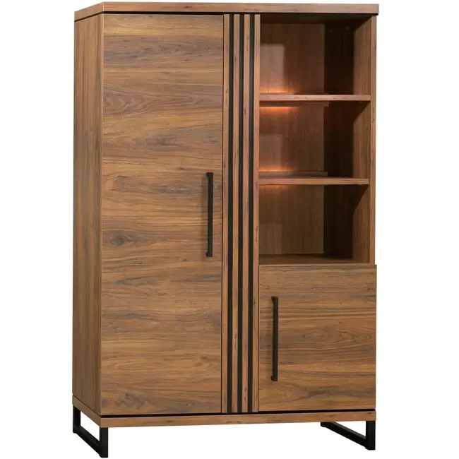 Lamulux Armoire murale Gianlucca 2 portes, 3 compartiments ouverts