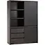 Lamulux Wall cabinet Milanello 2 doors, 3 drawers, 3 open compartments
