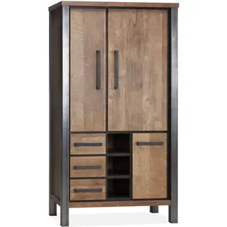 Lamulux Kinga bread cabinet 3 doors, 3 drawers, 3 open compartments