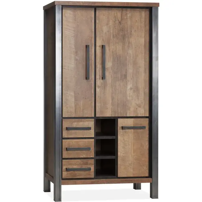 Lamulux Kinga bread cabinet 3 doors, 3 drawers, 3 open compartments