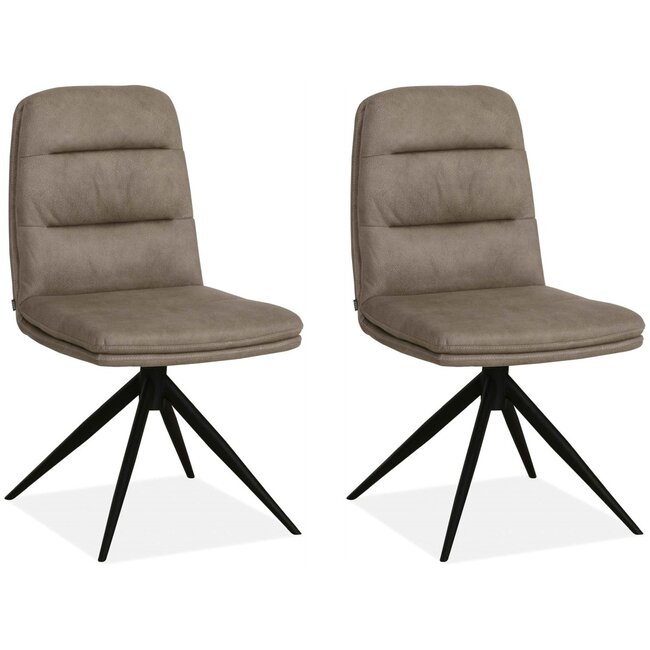 MX Sofa Krzesło do jadalni Giza - Taupe (zestaw 2 krzeseł)