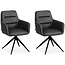 MX Sofa Dining room chair Paco - Anthracite (set of 2 chairs)