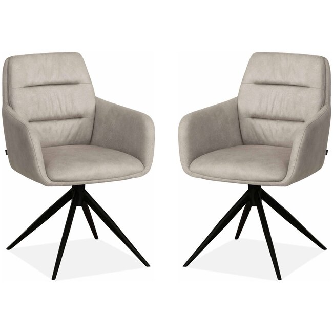 MX Sofa Chaise de salle à manger Paco - Sable (lot de 2 chaises)