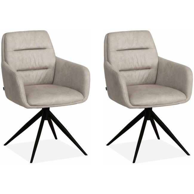 MX Sofa Eetkamerstoel Paco - Sand (set van 2 stoelen)