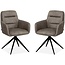 MX Sofa Chaise de salle à manger Paco - Taupe (lot de 2 chaises)