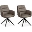 MX Sofa Chaise de salle à manger Paco - Taupe (lot de 2 chaises)