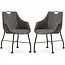 MX Sofa Chaise de salle à manger Metric - Anthracite (lot de 2 chaises)