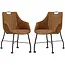 MX Sofa Chaise de salle à manger Metric - Cognac (lot de 2 chaises)