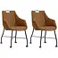 MX Sofa Chaise de salle à manger Metric - Cognac (lot de 2 chaises)