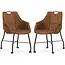 MX Sofa Chaise de salle à manger Promise - Cognac (lot de 2 chaises)