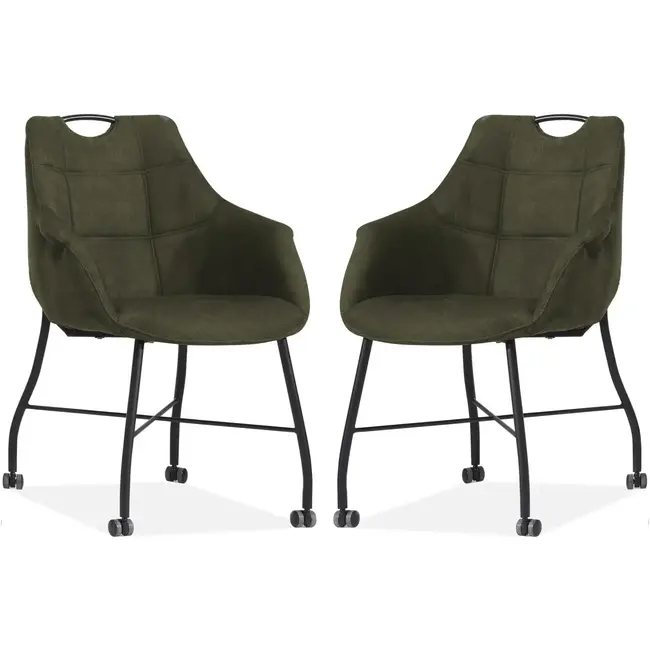 MX Sofa Esszimmerstuhl Promise - Moss (2er-Set)