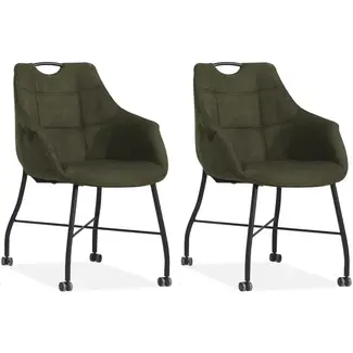 MX Sofa Eetkamerstoel Promise - Moss (set van 2 stoelen)