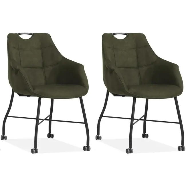 MX Sofa Krzesło do jadalni Promise - Moss (zestaw 2 krzeseł)