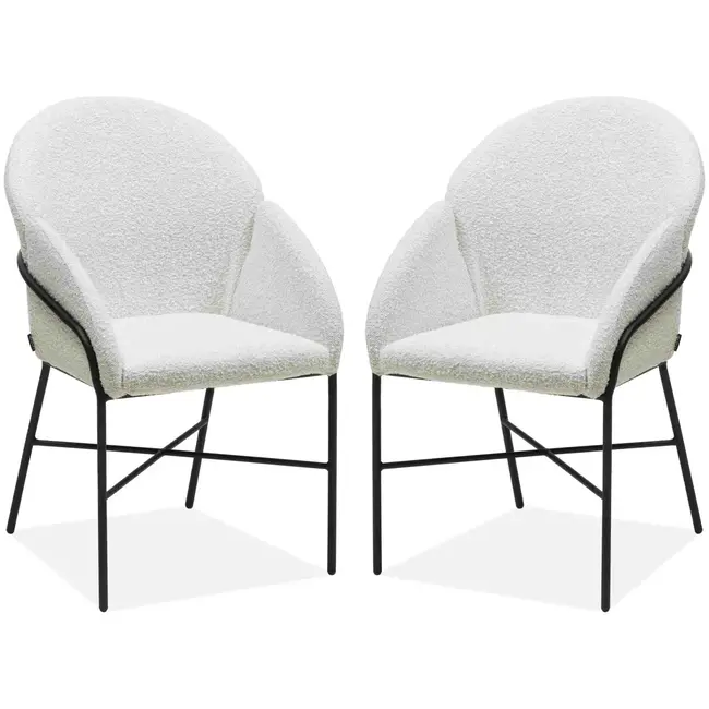 MX Sofa Chaise de salle à manger Argos - Pearl (lot de 2 pièces)
