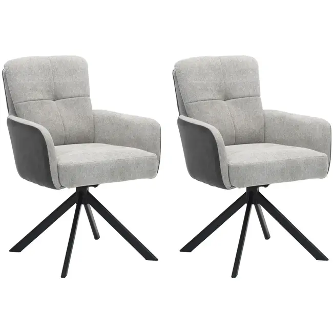 RV Design Chaise de salle à manger Fred - Écru (lot de 2chaises)
