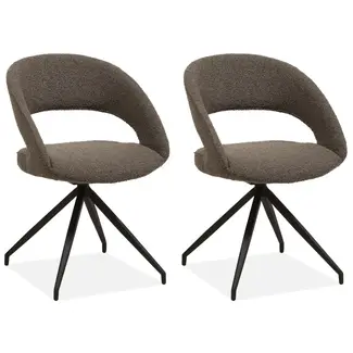 MX Sofa Dining room chair Yara - Mouse (set of 2 pieces)