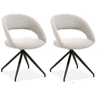 MX Sofa Dining room chair Yara - Pearl (set of 2 pieces)