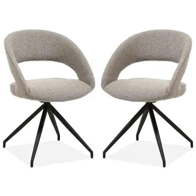 MX Sofa Chaise de salle à manger pivotante Yara - Toffee (lot de 2 pièces)