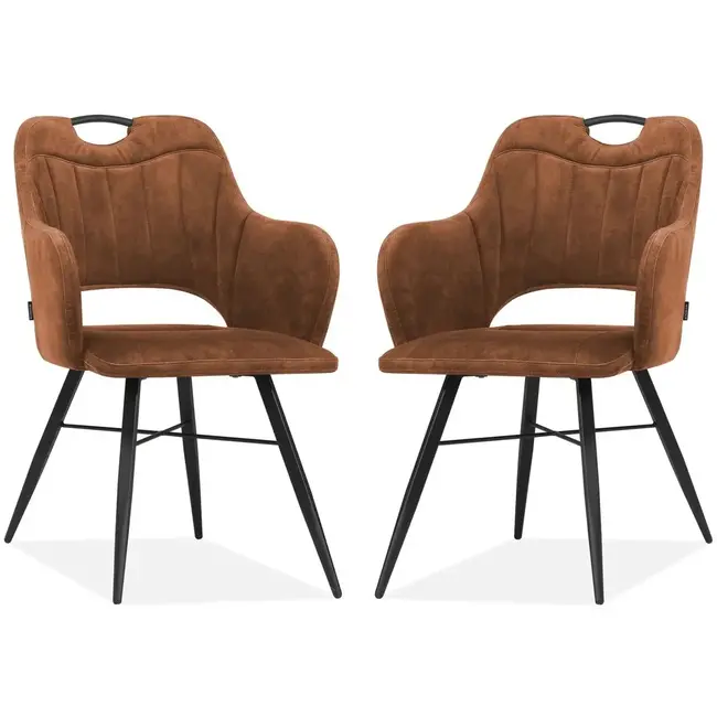 MX Sofa Dining chair Jewel - Goldy Cognac (set of 2)