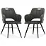 MX Sofa Dining room chair Jewel - Goldy Anthracite (set of 2 pieces)