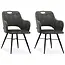 MX Sofa Dining room chair Jewel - Goldy Anthracite (set of 2 pieces)