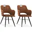 MX Sofa Eetkamerstoel Jewel - Goldy Cognac (set van 2 stuks)